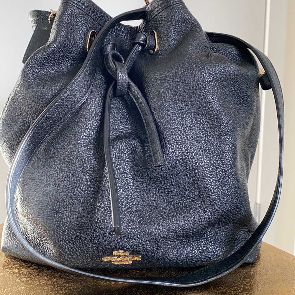Coach genuine leather hobo handbag
